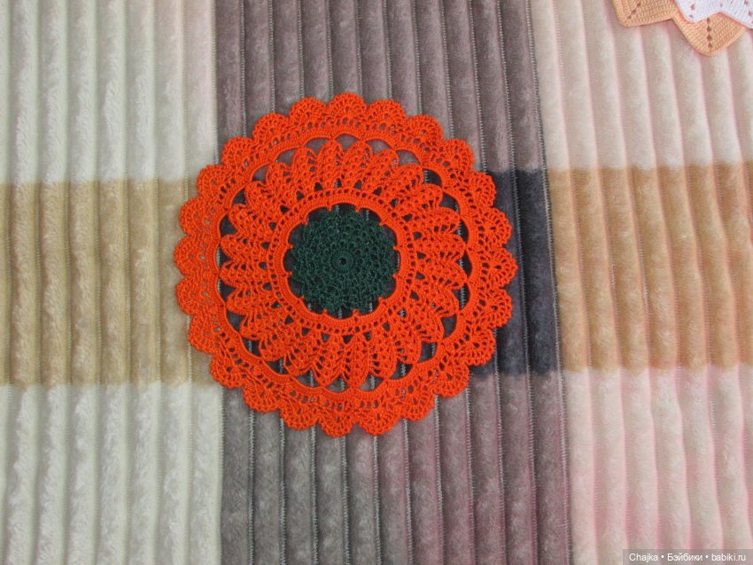 Ажурное вязание. Вязаные салфетки крючком "Радужный фейерверк🎆🎇" (фото 6)