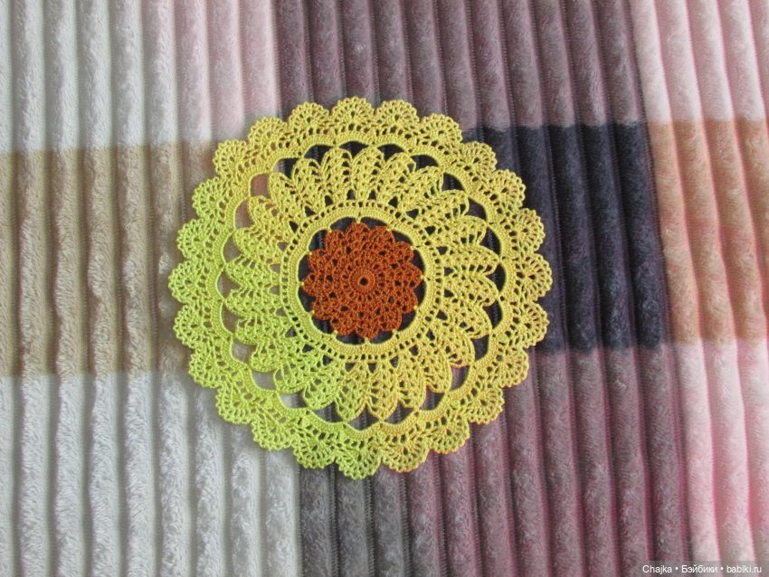 Ажурное вязание. Вязаные салфетки крючком "Радужный фейерверк🎆🎇"