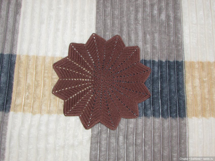 Ажурные вязаные салфетки крючком "Фэнтези 🍊". Салфетки на заказ