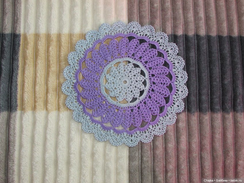Ажурное вязание. Вязаные салфетки крючком "Радужный фейерверк🎆🎇" (фото 2)