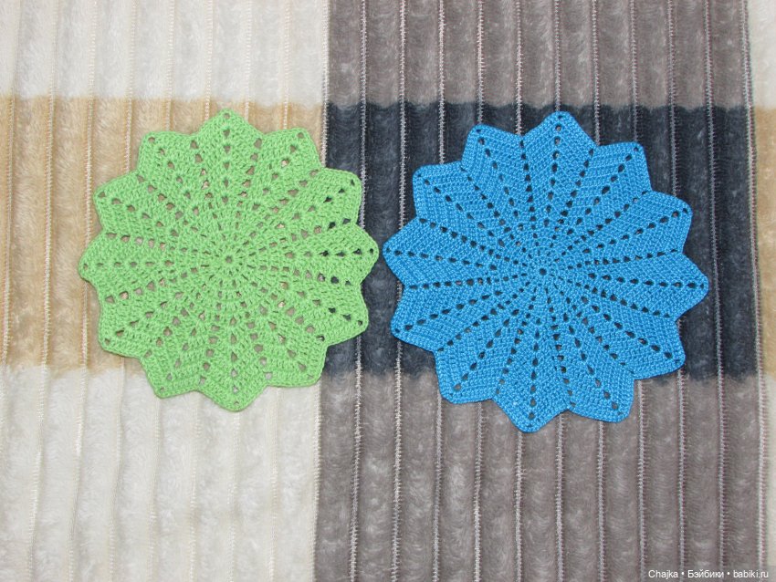 Ажурные вязаные салфетки крючком "Фэнтези 🍊". Салфетки на заказ (фото 6)