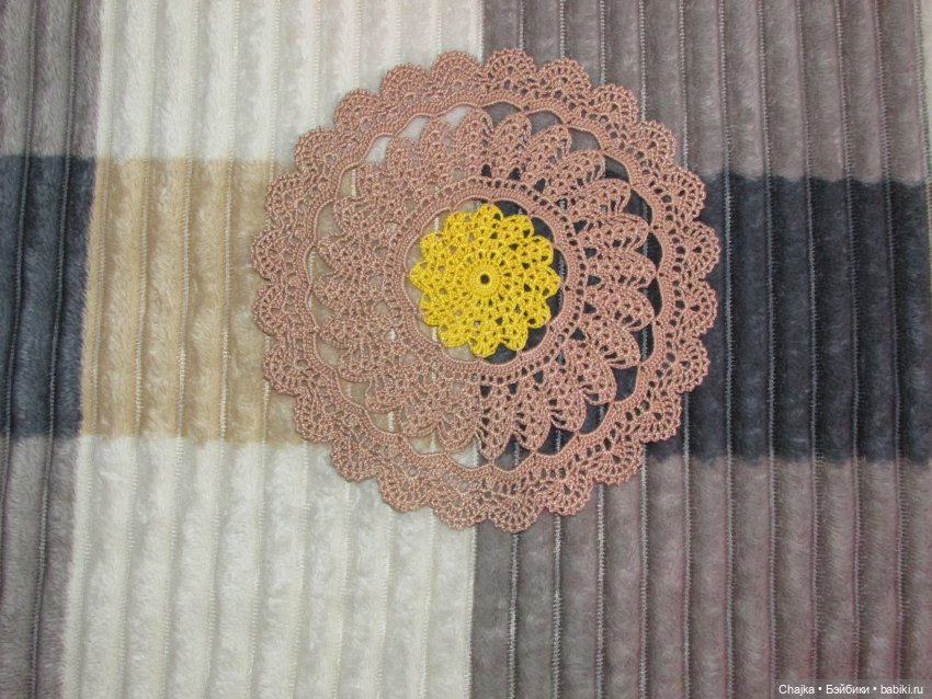 Ажурное вязание. Вязаные салфетки крючком "Радужный фейерверк🎆🎇" (фото 4)