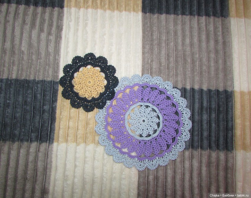Ажурное вязание. Вязаные салфетки крючком "Радужный фейерверк🎆🎇"