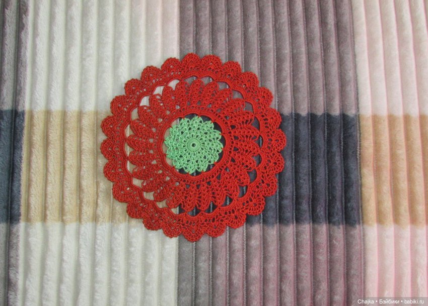 Ажурное вязание. Вязаные салфетки крючком "Радужный фейерверк🎆🎇" (фото 9)