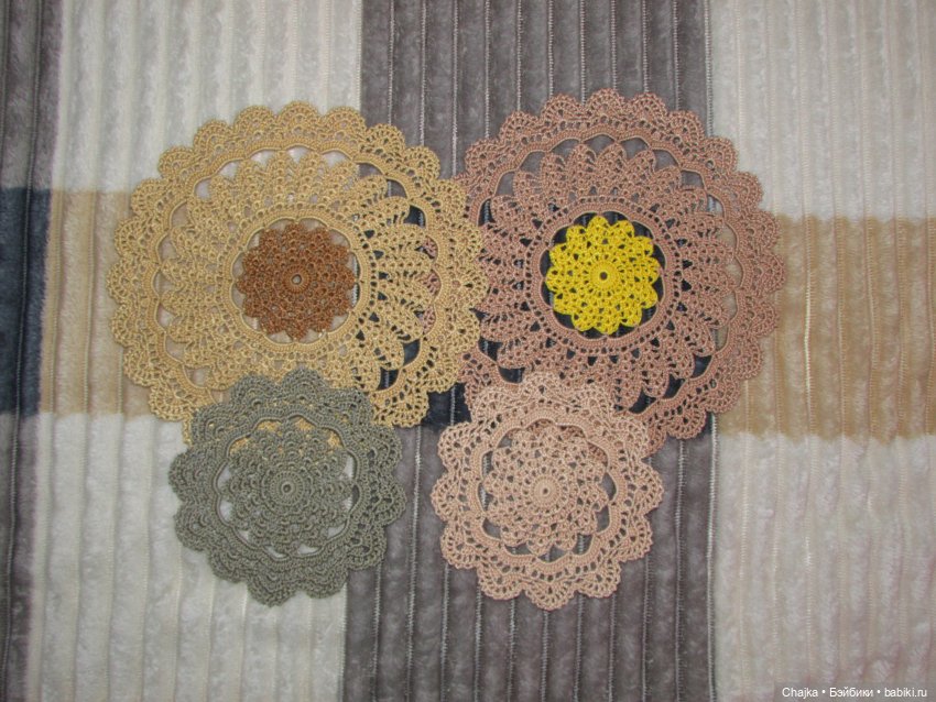 Ажурное вязание. Вязаные салфетки крючком "Радужный фейерверк🎆🎇"