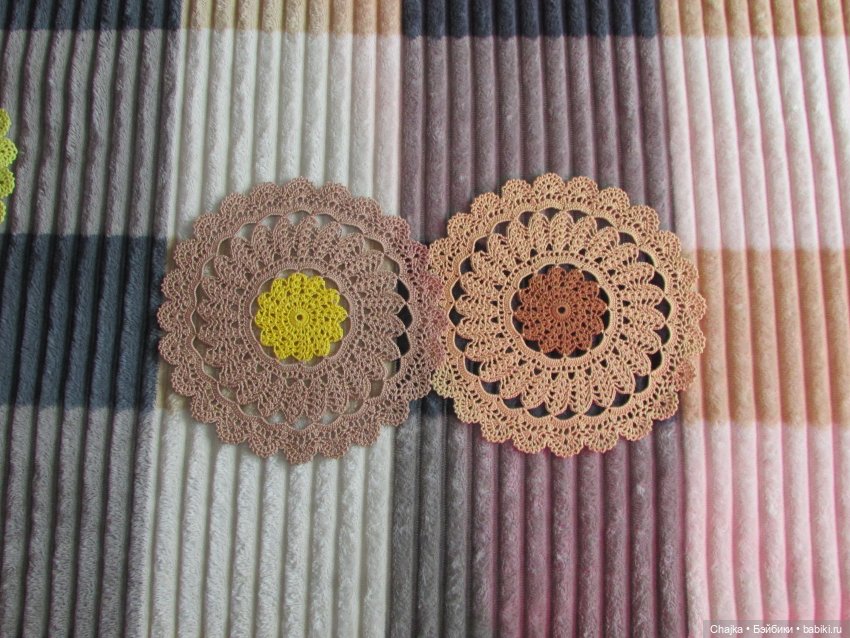 Ажурное вязание. Вязаные салфетки крючком "Радужный фейерверк🎆🎇"