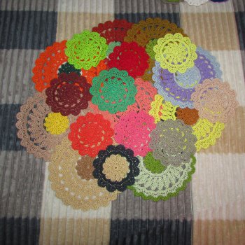 Ажурное вязание. Вязаные салфетки крючком "Радужный фейерверк🎆🎇"