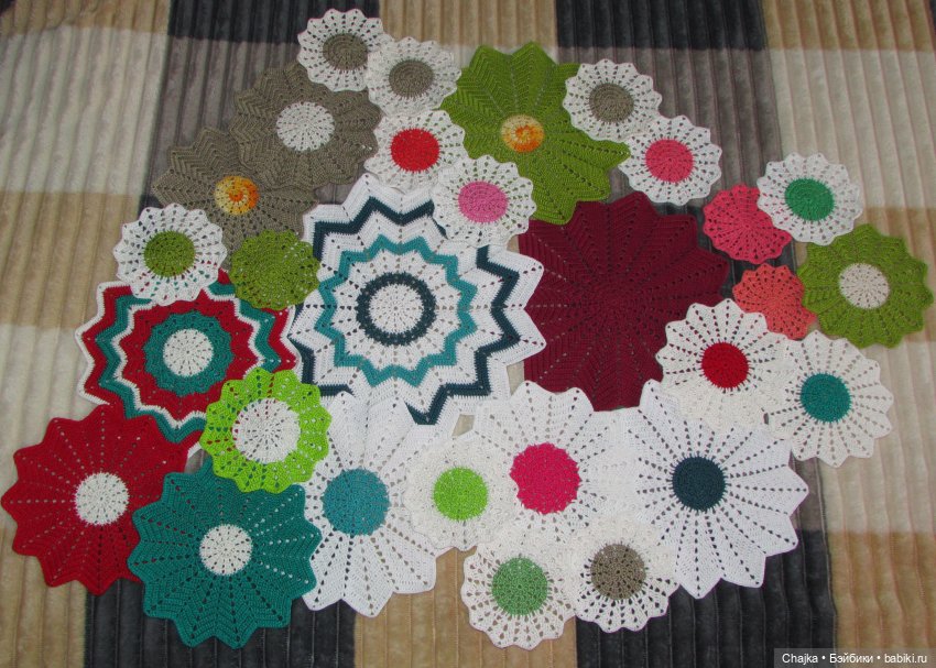 Ажурное вязание. Вязаные салфетки крючком "Танго❄️Снежинок"