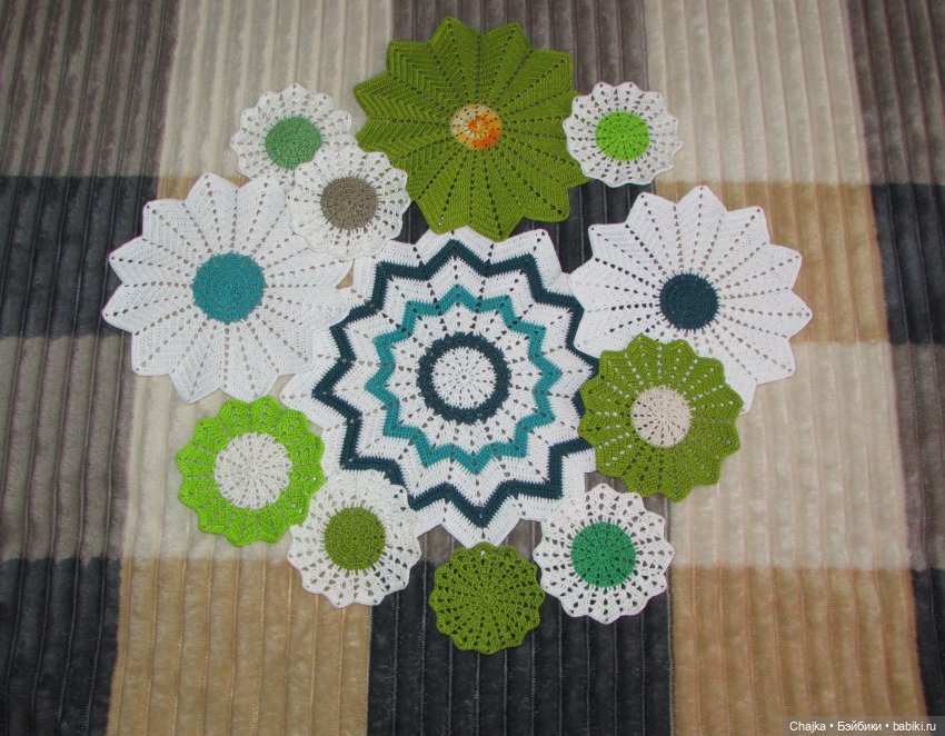 Ажурное вязание. Вязаные салфетки крючком "Танго❄️Снежинок"