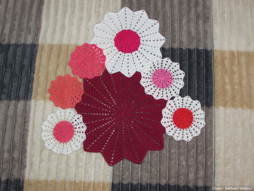 Ажурное вязание. Вязаные салфетки крючком "Танго❄️Снежинок"