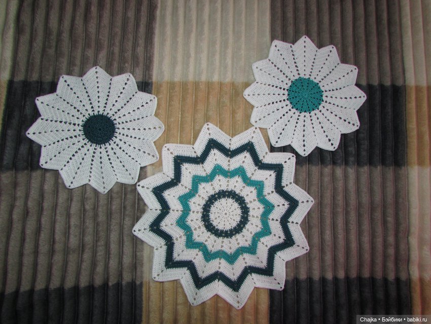 Ажурное вязание. Вязаные салфетки крючком "Танго❄️Снежинок" (фото 3)