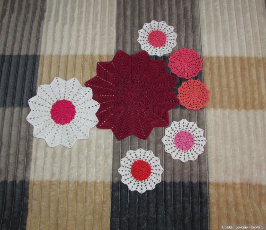 Ажурное вязание. Вязаные салфетки крючком "Танго❄️Снежинок"