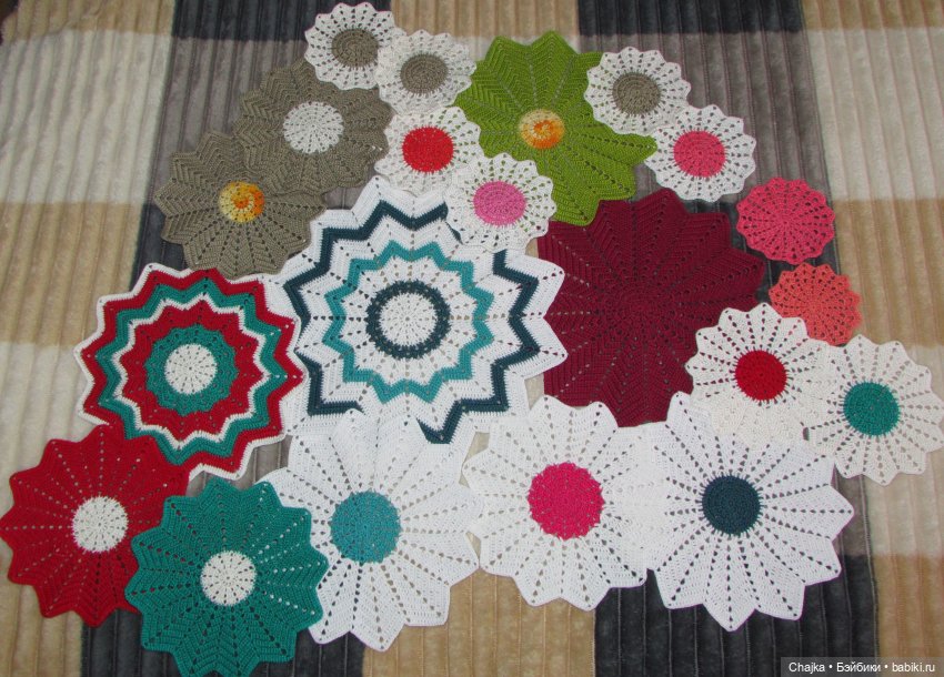 Ажурное вязание. Вязаные салфетки крючком "Танго❄️Снежинок"