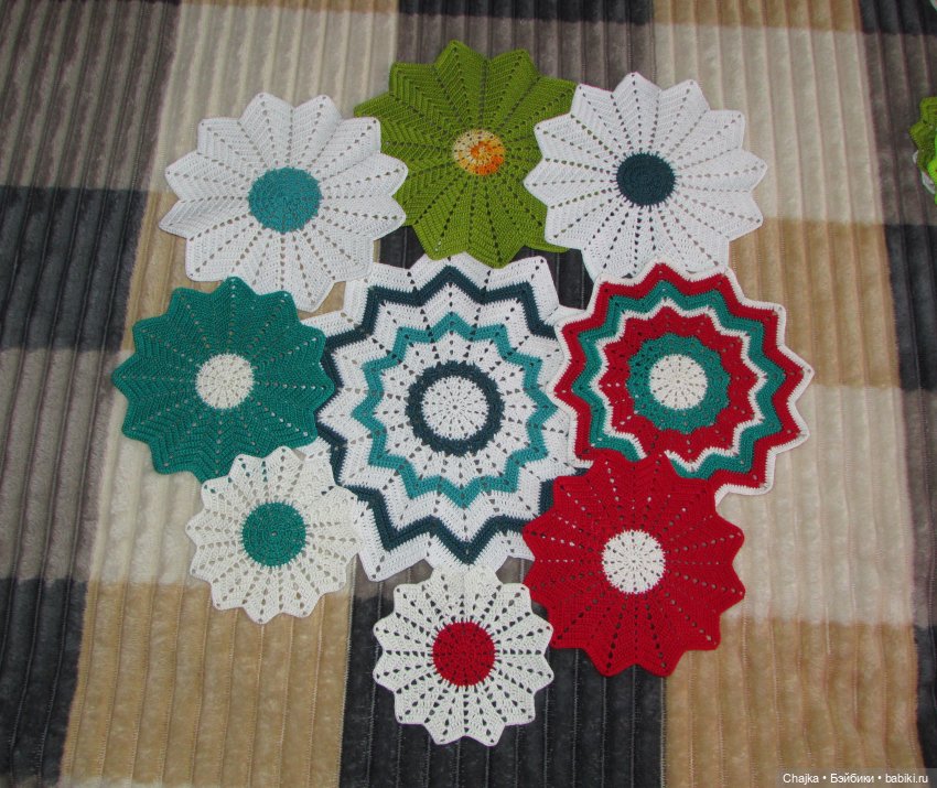 Ажурное вязание. Вязаные салфетки крючком "Танго❄️Снежинок"