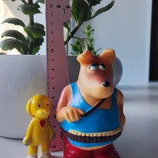 Резиновый пёс и собачка из колкого пластика СССР.