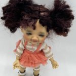 Паричок афро-хвостики,подходит куколкам 16 см  Meadow Dolls