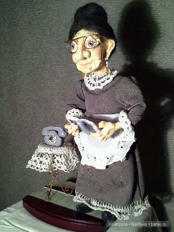 Бабушка Маланья, авторская кукла (фото 8)