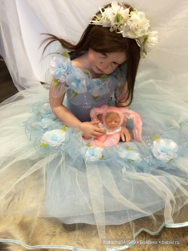 Милена - Нивея или девочка реборн в голубом (фото 10)