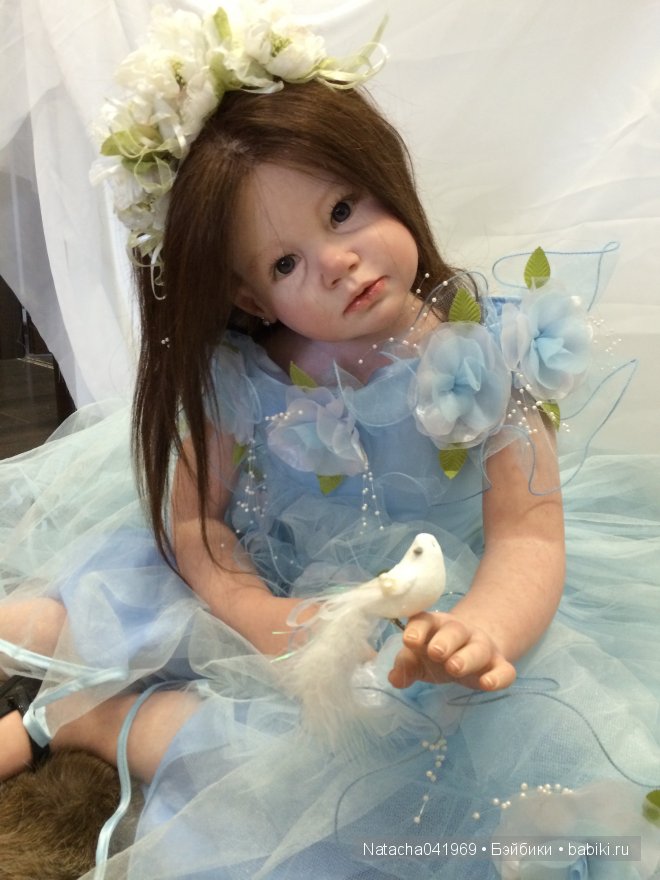 Милена - Нивея или девочка реборн в голубом (фото 8)