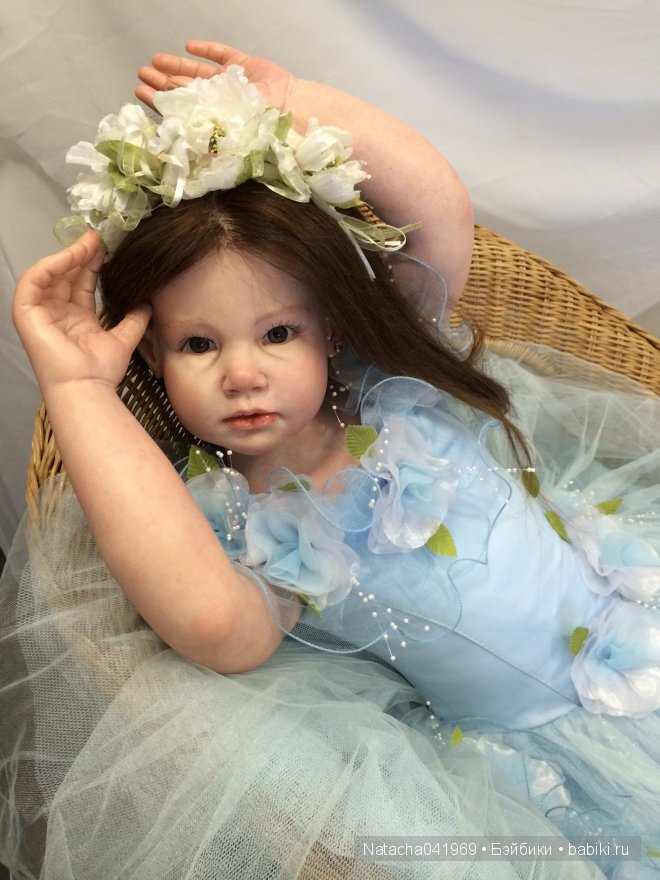 Милена - Нивея или девочка реборн в голубом (фото 4)