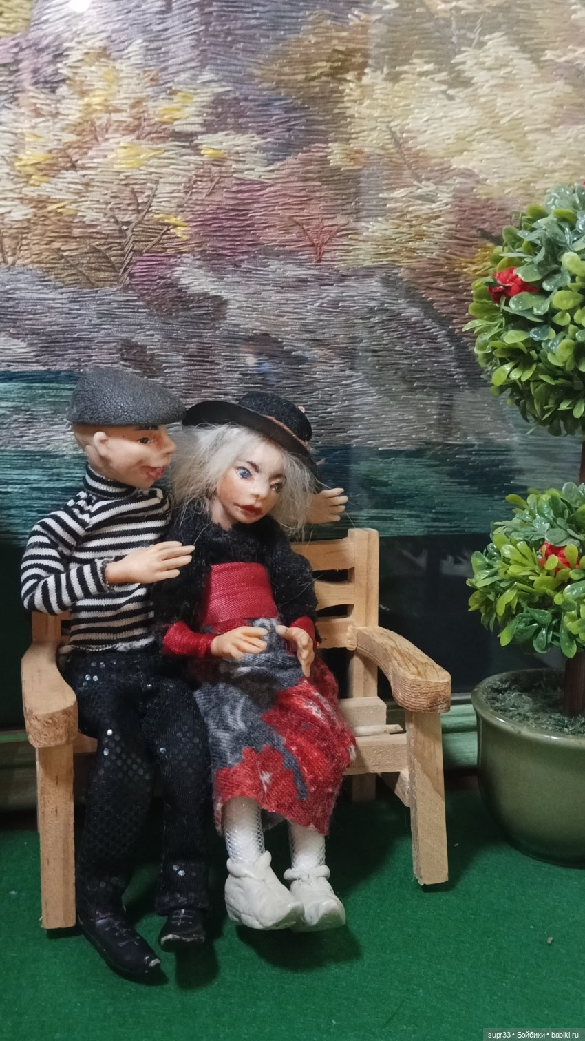 СОСЕДИ.Встреча — Авторские миниатюрные куклы: лепка (фото 6)