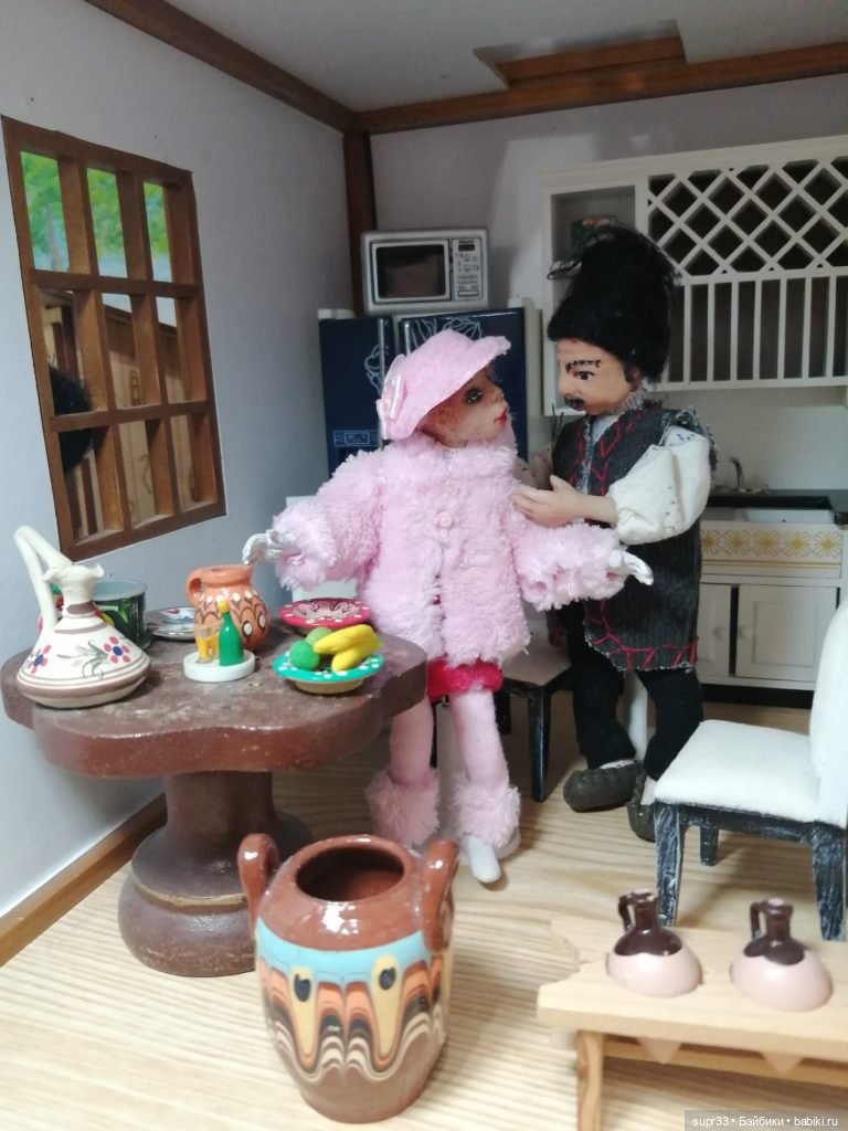 СОСЕДИ.Встреча — Авторские миниатюрные куклы: лепка