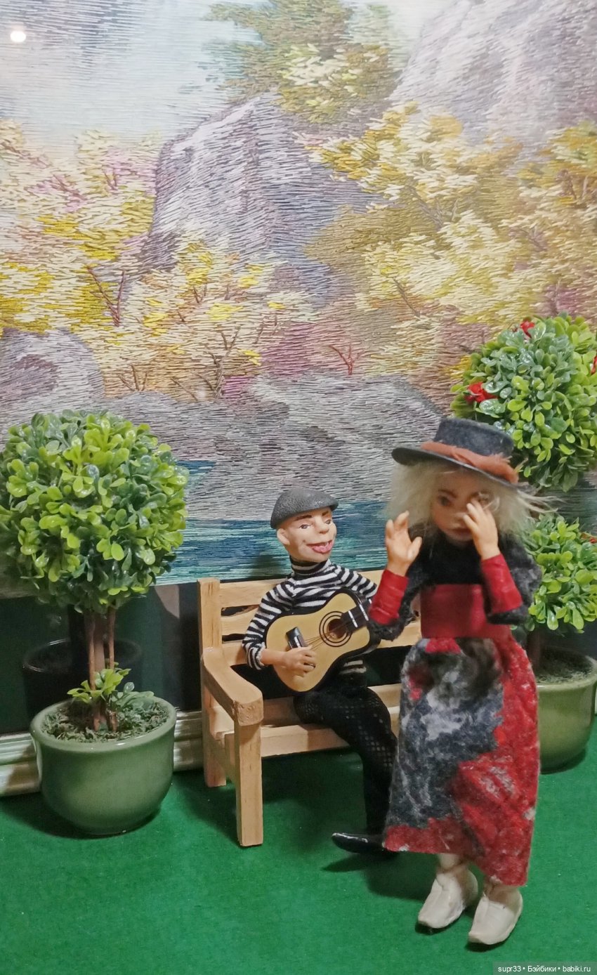 СОСЕДИ.Встреча — Авторские миниатюрные куклы: лепка (фото 5)