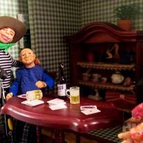 СОСЕДИ.Встреча — Авторские миниатюрные куклы: лепка