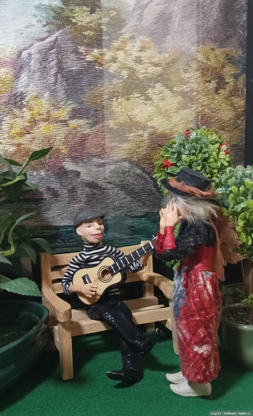 СОСЕДИ.Встреча — Авторские миниатюрные куклы: лепка (фото 4)