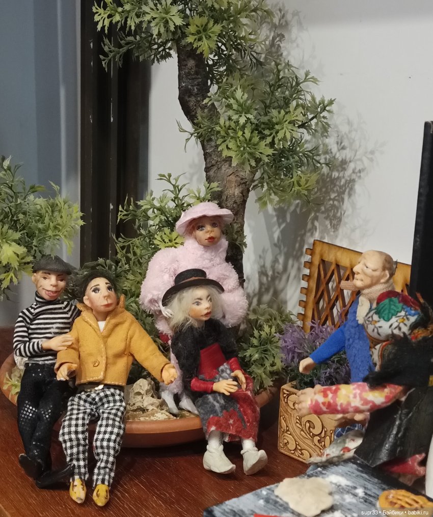 СОСЕДИ.Встреча — Авторские миниатюрные куклы: лепка