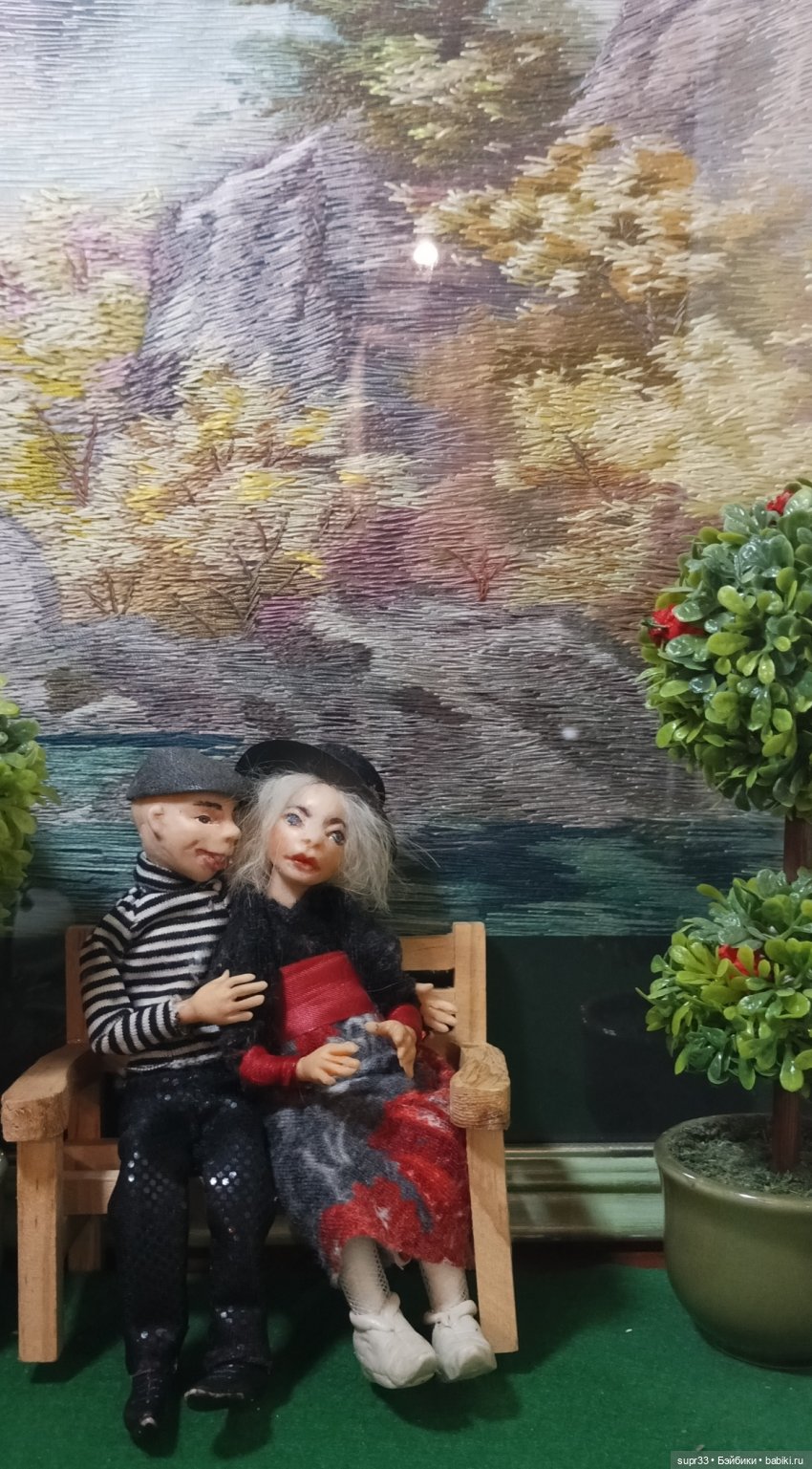 СОСЕДИ.Встреча — Авторские миниатюрные куклы: лепка (фото 7)