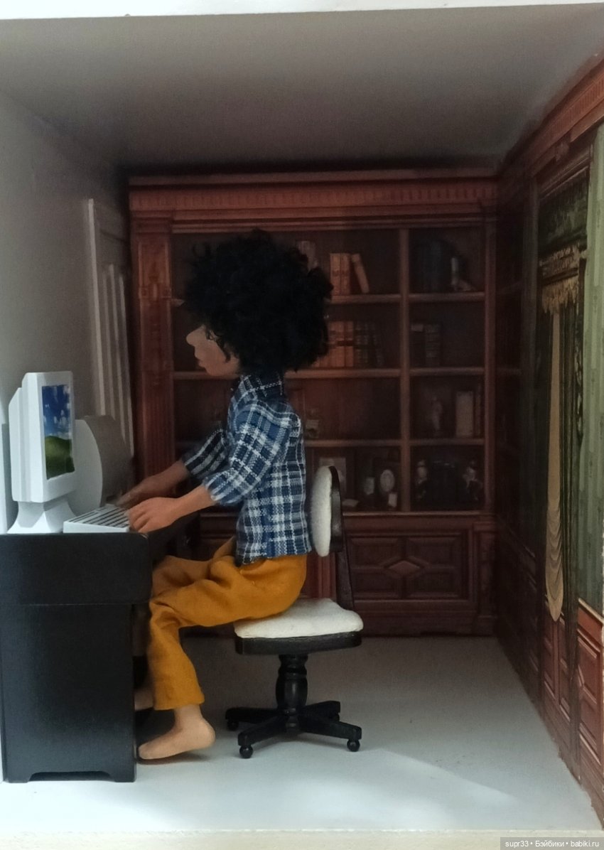 Совсем как люди.Махатма | Бэйбики Совсем как люди.Махатма — Авторские миниатюрные куклы: лепка (фото 6)