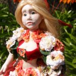 Девушка в цветах, девушка весна. Авторская кукла