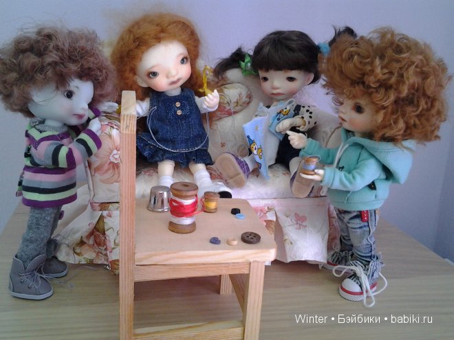 Как мы обновки мастерили. Одежда для кукол БЖД