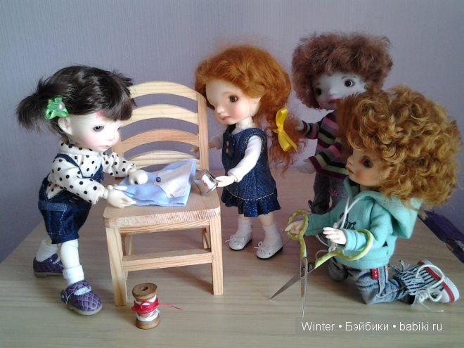 Как мы обновки мастерили. Одежда для кукол БЖД