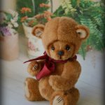 Осенний медвежонок. Игрушка ручной работы