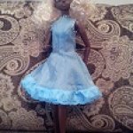 Джинсовое платье-клеш для Звезды Подиума