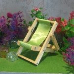 Готовь сани летом, а... шезлогн зимой! Миниатюра для кукол 1:12