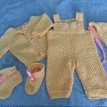 Персиковый комплект для новорожденного