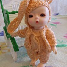 Забавный Кролик, маленький гном и все-все-все... Вязанная одежда для Nappy Choo от DollSoom