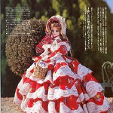 Выкройки из японских журналов. Часть 7  - для куколки Licca Takara. Серия "Исторический костюм"