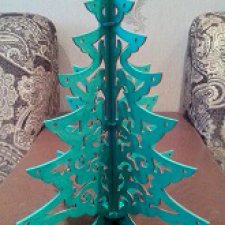 Где взять новогоднюю елочку для кукольного дома? Сделать из картона. Шаблоны тут