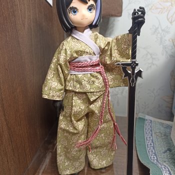 Операция "Гардероб для чайной зайки" - традиционный японский костюм