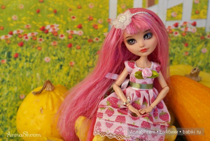Клубничный наряд для Купидона (ООАК Ever After High) (фото 4)
