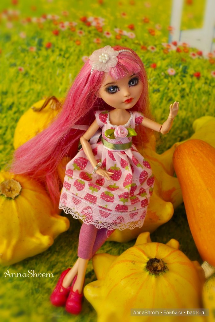 Клубничный наряд для Купидона (ООАК Ever After High) (фото 5)