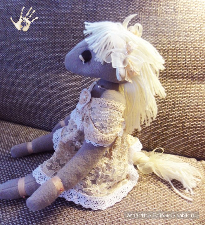 Нежная лошадка Амалия. Авторская игрушка Анны Кудрявцевой (фото 10)