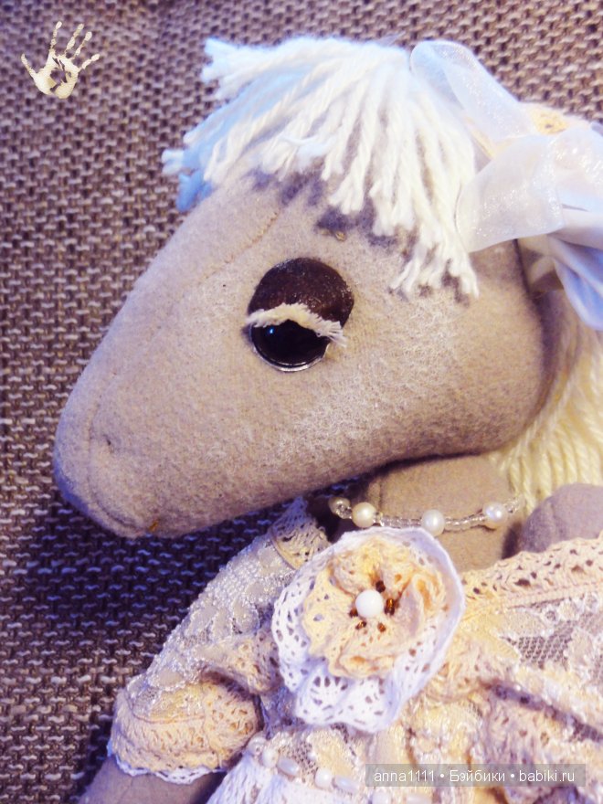 Нежная лошадка Амалия. Авторская игрушка Анны Кудрявцевой (фото 3)