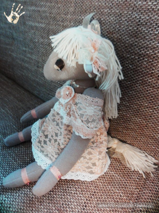 Нежная лошадка Амалия. Авторская игрушка Анны Кудрявцевой (фото 5)