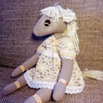 Нежная лошадка Амалия. Авторская игрушка Анны Кудрявцевой