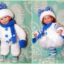 Два новогодних костюма "Снеговики Deep Blue"